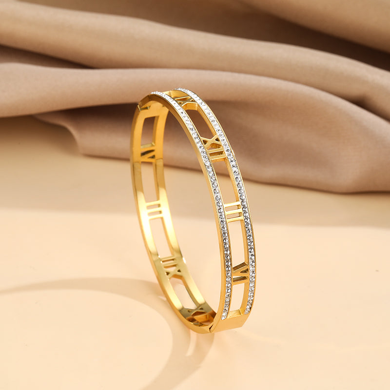 18K Gold Roman Numeral Bracelet | Gold Plated | Gemini Lulu