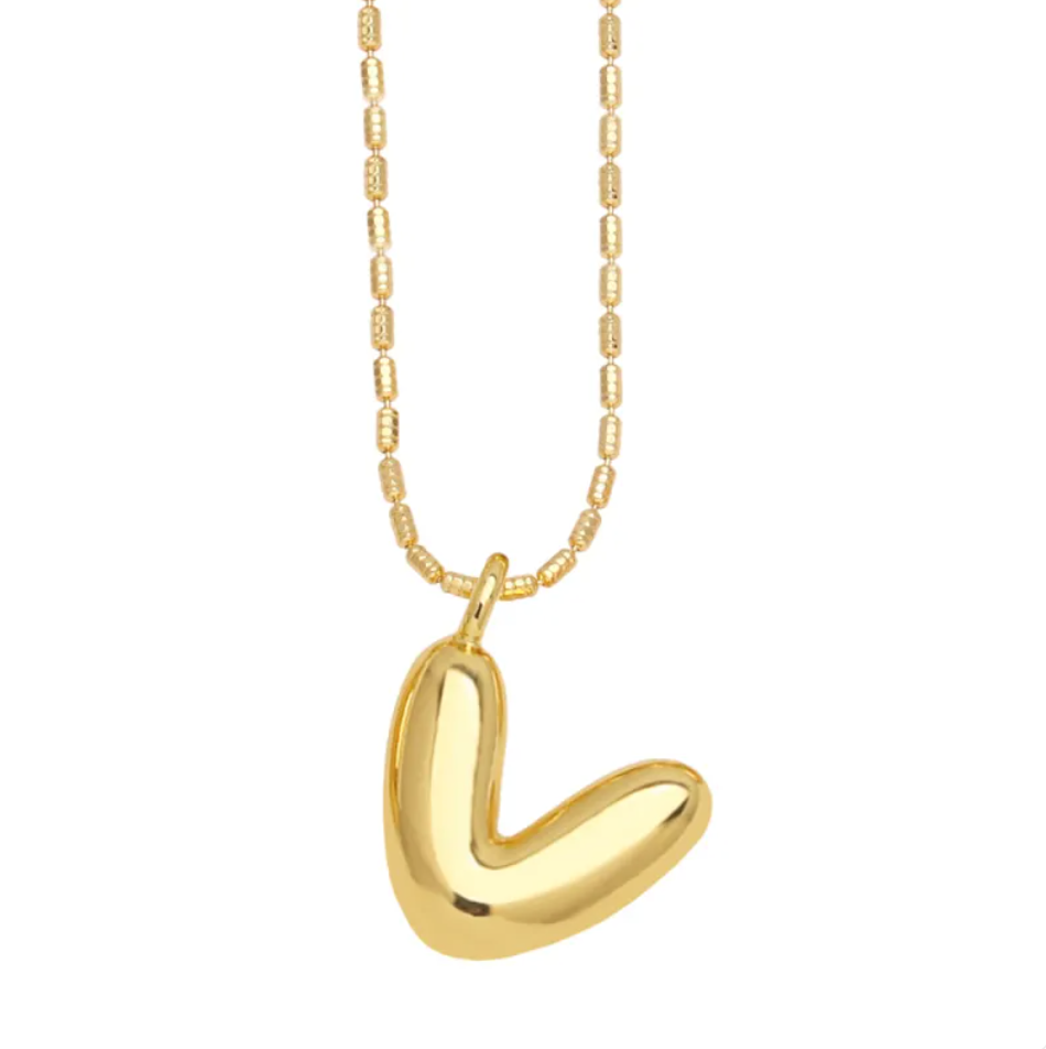 Gold Initial Pendant Necklace | Gold Plated | Gemini Lulu