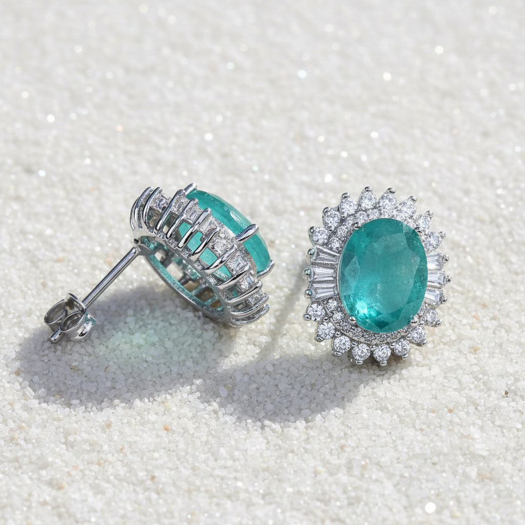 Gemstone Drop Earrings | ParaÃ­ba Tourmaline Inspired | Gemini Lulu - Gemini Lulu