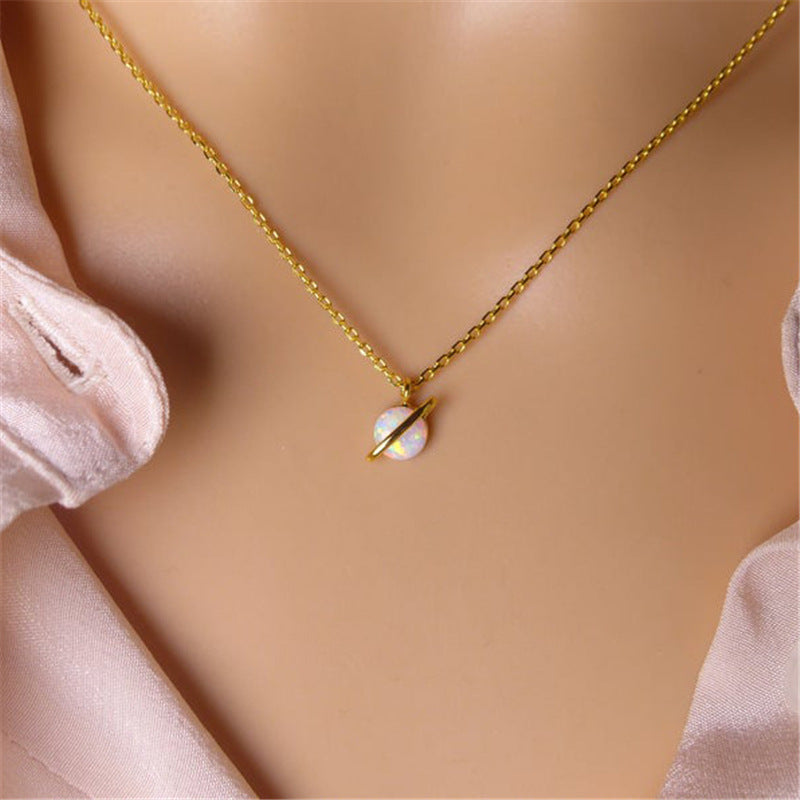 Opal Planet Necklace | 18K Gold Plated | Gemini Lulu