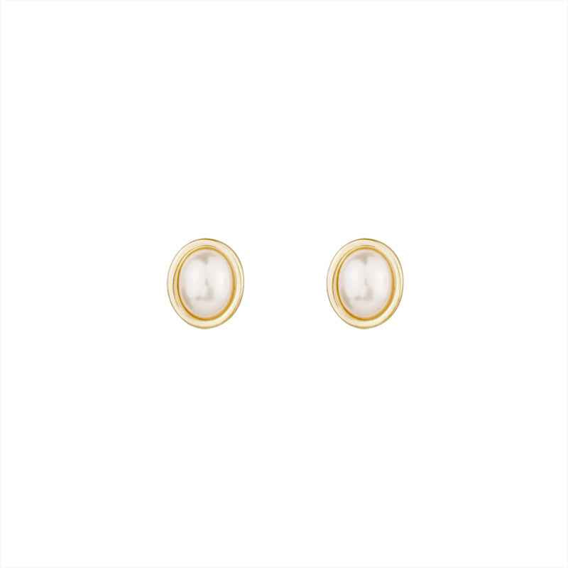 Gemini Lulu Minimalist Vintage Pearl Stud Earrings