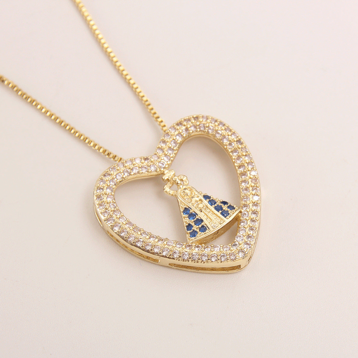 Gold Plated Zircon Cross French Retro Style | Gemini Lulu