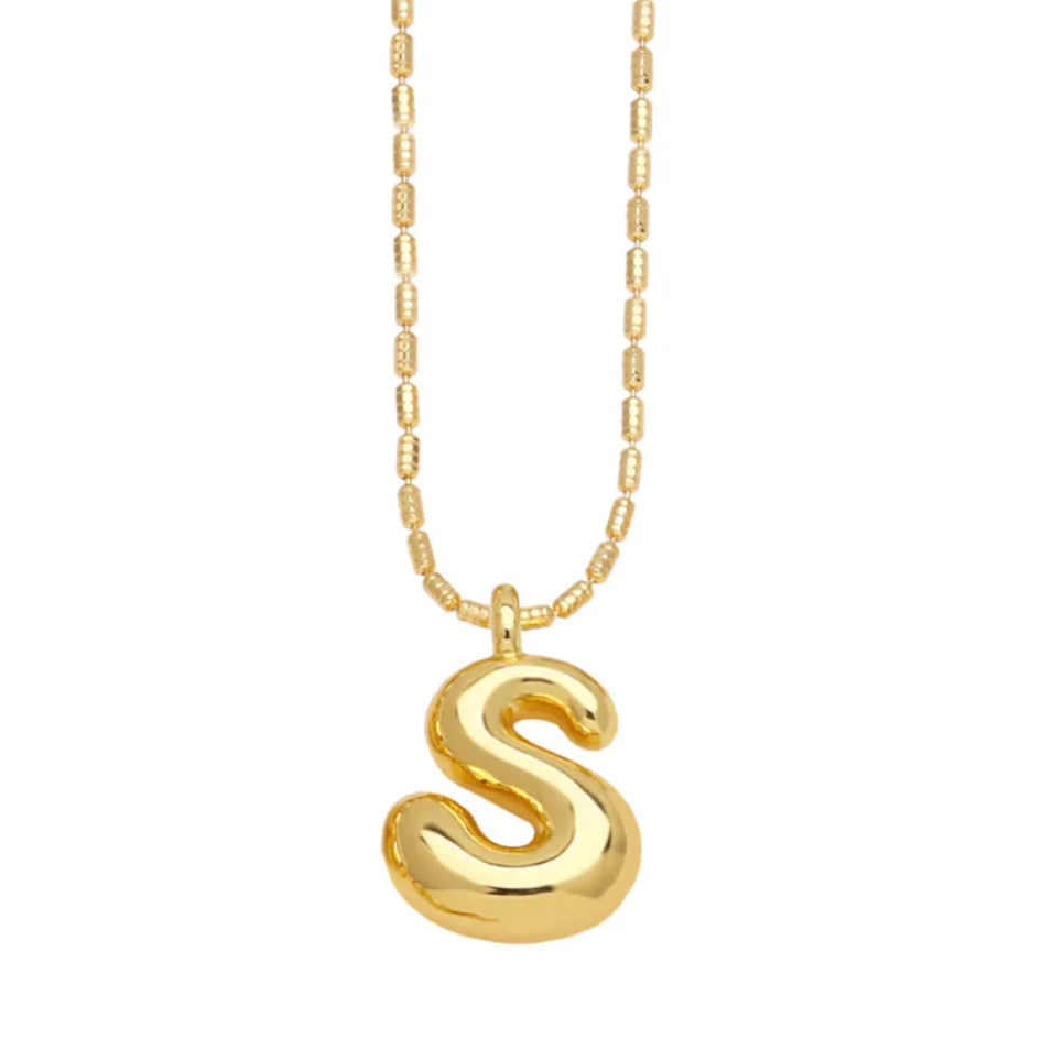 Gold Initial Pendant Necklace | Gold Plated | Gemini Lulu