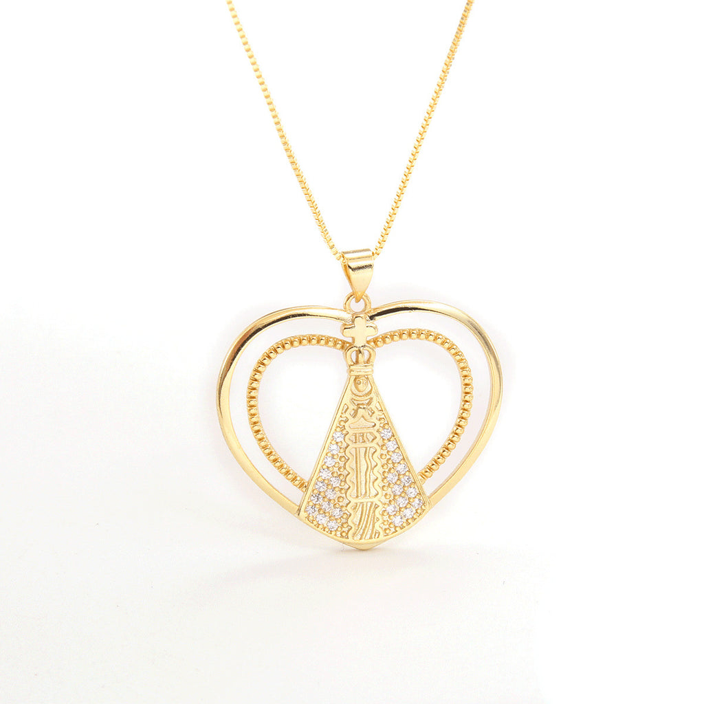 Gold Plated Zircon Cross French Retro Style | Gemini Lulu