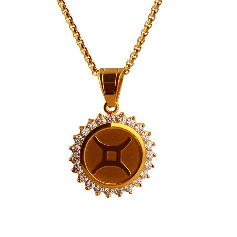 Zodiac Constellation Pendant Necklace | 18K Gold Plated | Gemini Lulu