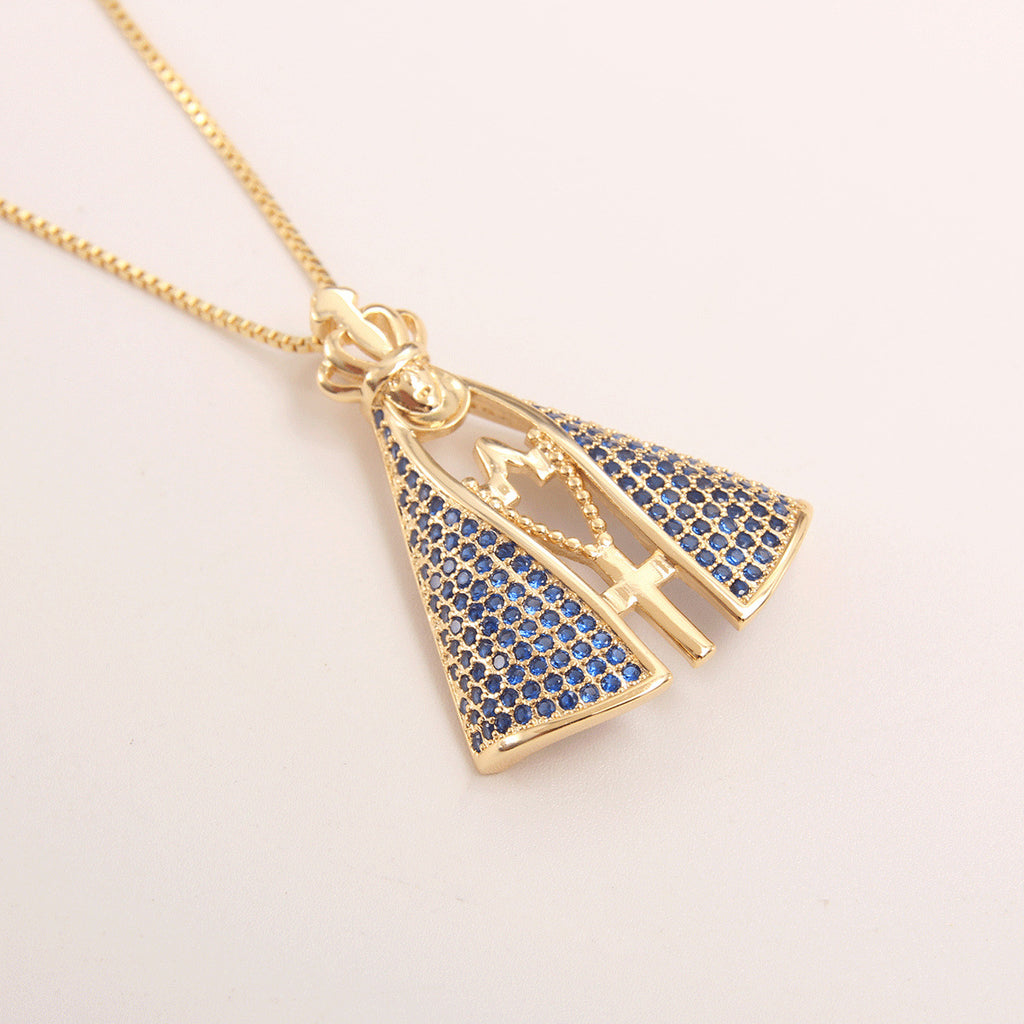 Gold Plated Zircon Cross French Retro Style | Gemini Lulu
