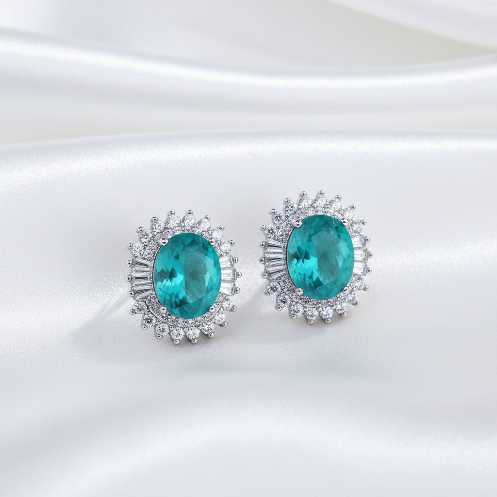 Gemstone Drop Earrings | ParaÃ­ba Tourmaline Inspired | Gemini Lulu - Gemini Lulu