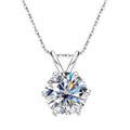 Gemini Lulu Moissanite Solitaire Pendant Necklace 1/3/5 Carat