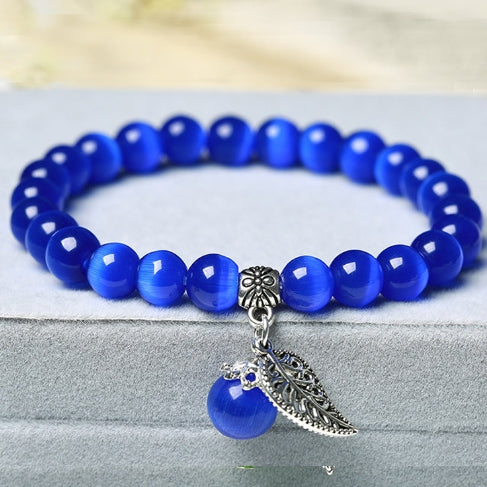 Handmade Cat's Eye Stone Natural Crystal Bracelet
