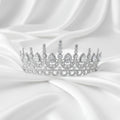 Large Zirconia Crown Tiara | Platinum Plated | Gemini Lulu