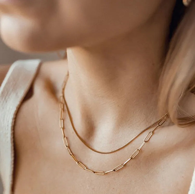 Double-Layered Chain Necklace Gemini Lulu - Gemini Lulu