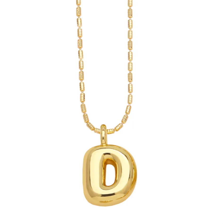Gold Initial Pendant Necklace | Gold Plated | Gemini Lulu