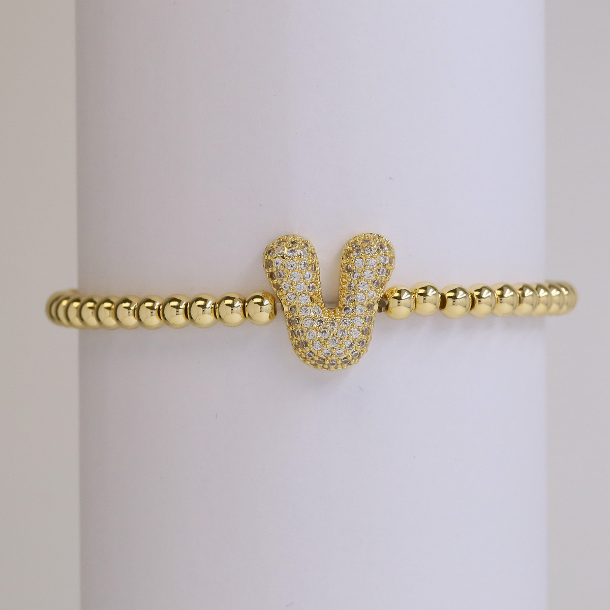 Personalised Gold Letter Bracelet | 18K Gold Plated | Gemini Lulu