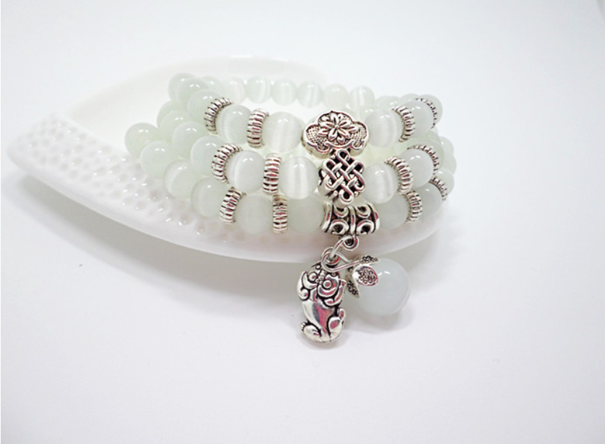 Natural Cat's Eye Stone Pixiu Bracelet | Gemini Lulu