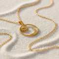 Moon Star Pendant Necklace | 18K Gold Plated | Gemini Lulu