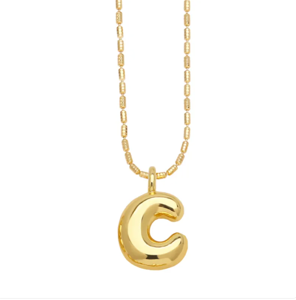 Gold Initial Pendant Necklace | Gold Plated | Gemini Lulu