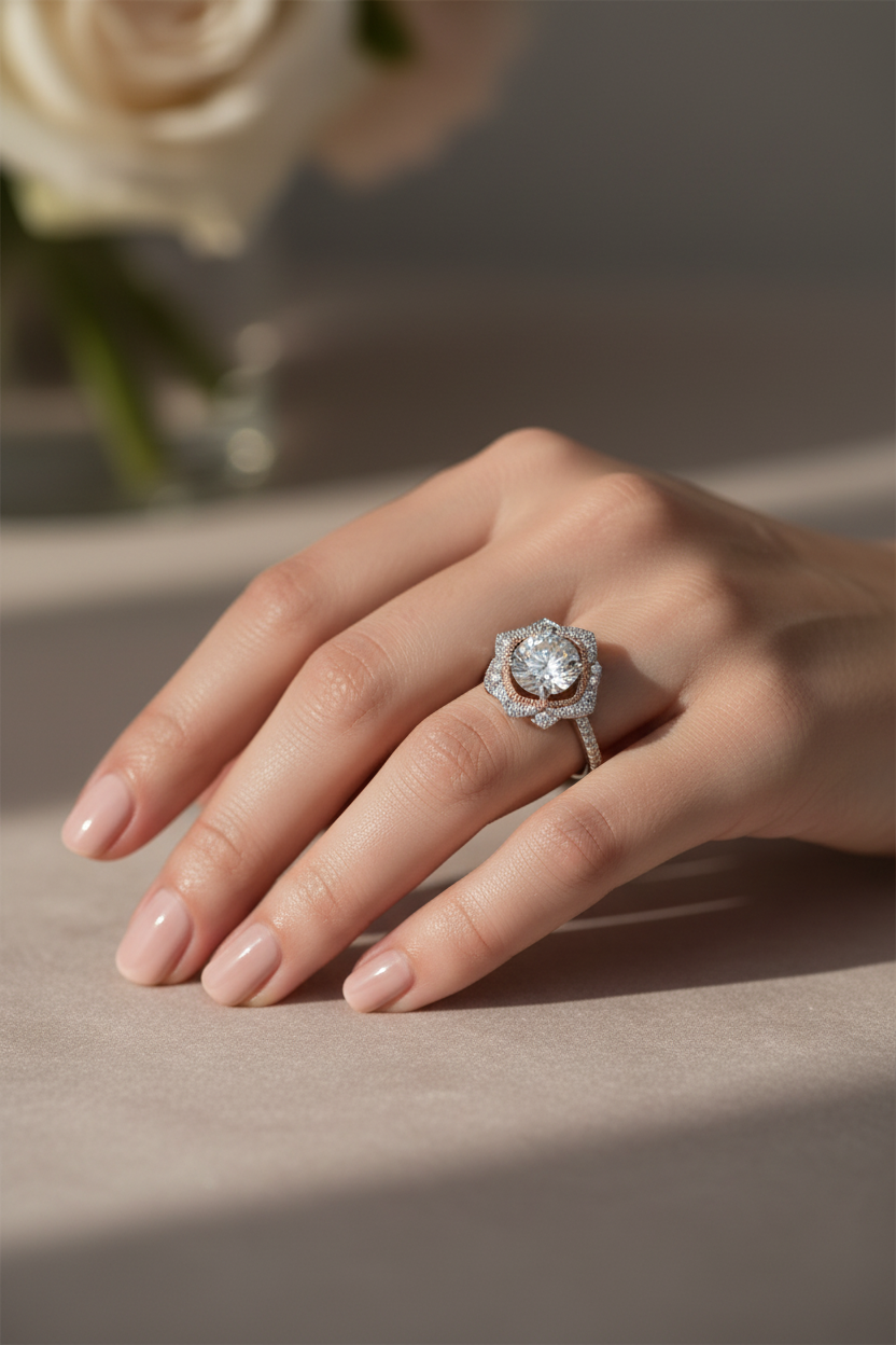 Dual-Tone Ring | 18K Rose Gold Plated | Gemini Lulu