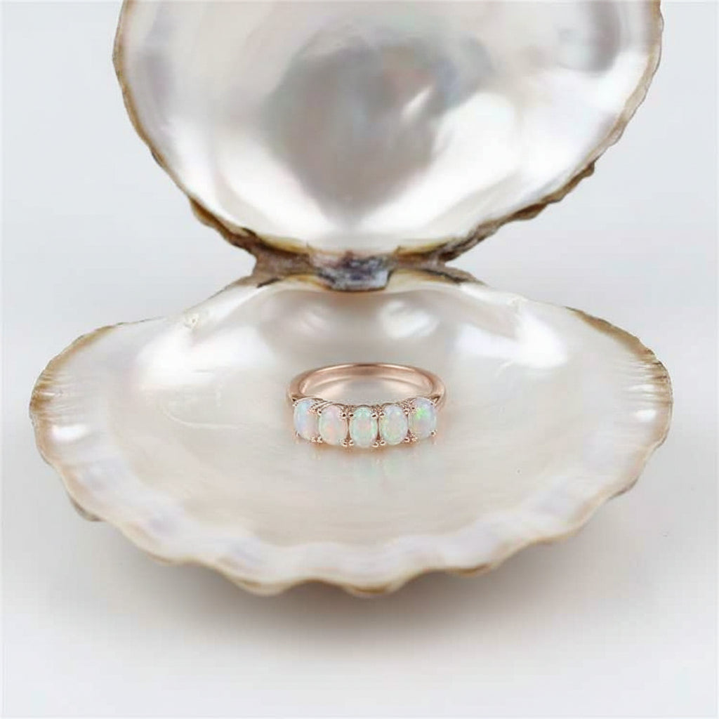 Gemini Lulu 925 Sterling Silver Natural Opal Ring