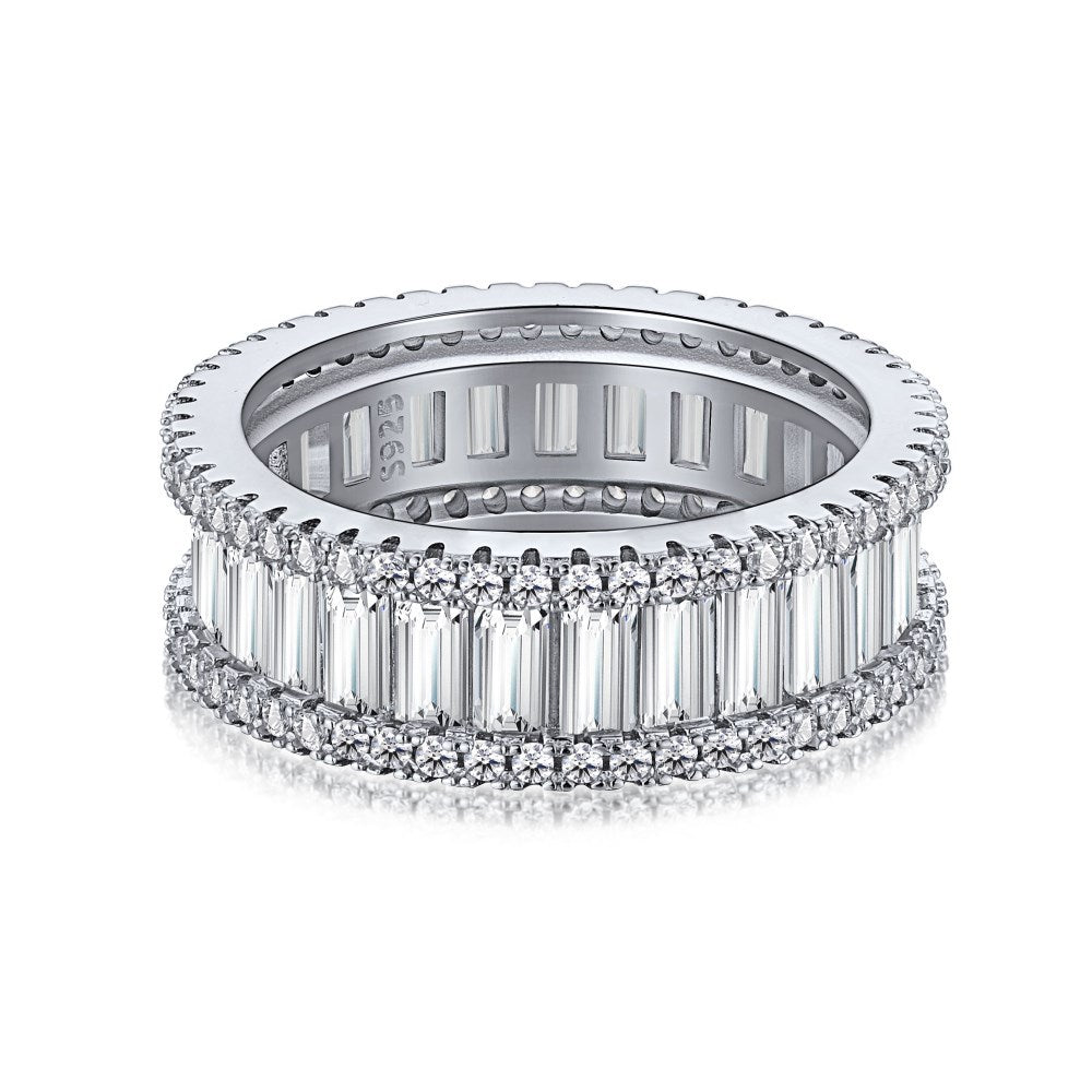Heart & Egg Gold Plated Zircon Stacking Ring | S925 Silver | Gemini Lulu