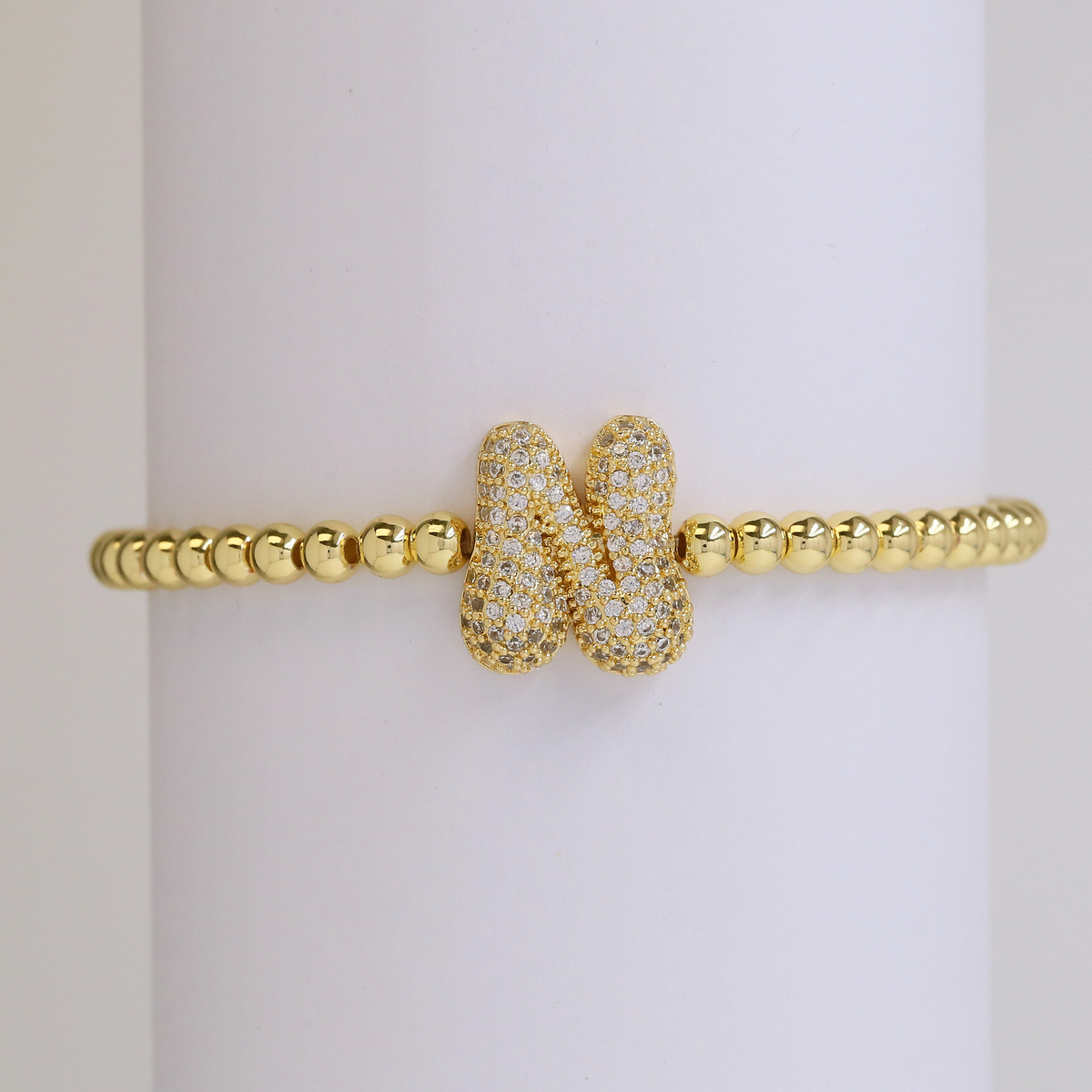 Personalised Gold Letter Bracelet | 18K Gold Plated | Gemini Lulu