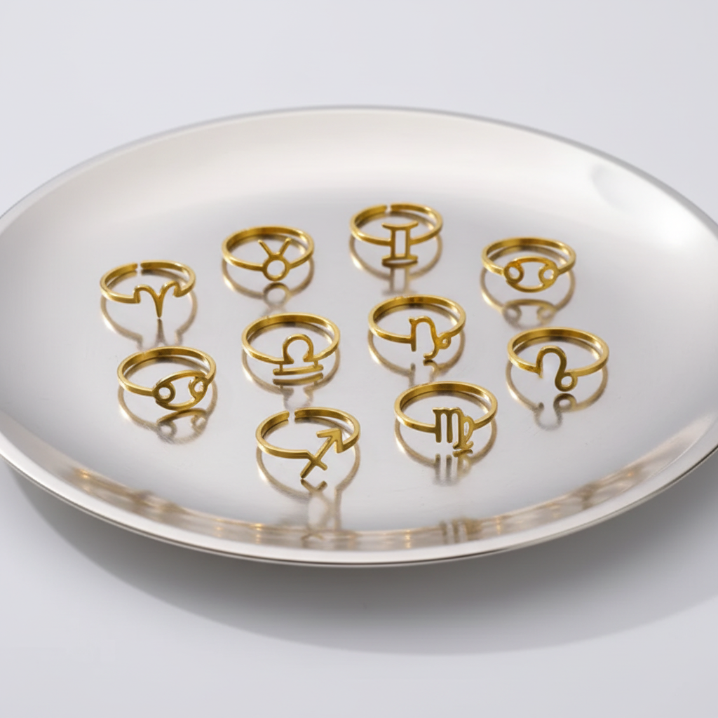 Zodiac Constellation Ring | 18K Gold Plated | Gemini Lulu