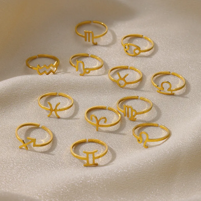 Zodiac Constellation Ring | 18K Gold Plated | Gemini Lulu