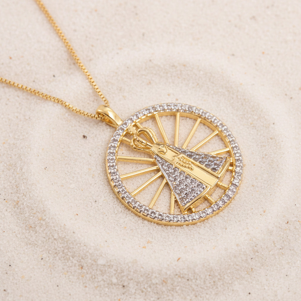 Gold Plated Zircon Cross French Retro Style | Gemini Lulu