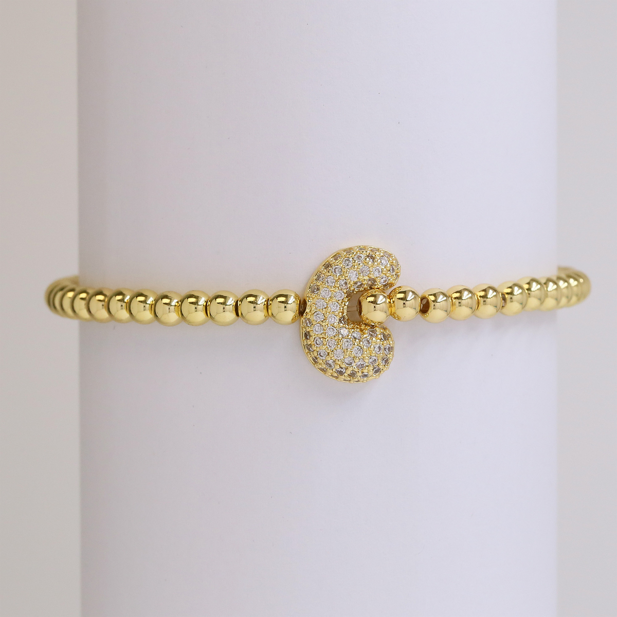 Personalised Gold Letter Bracelet | 18K Gold Plated | Gemini Lulu