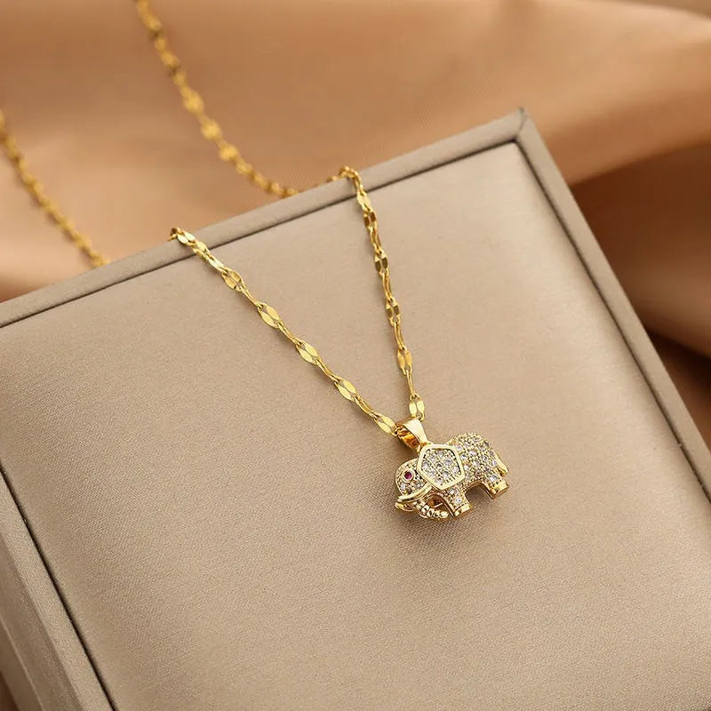 Gold Plated Clavicle Necklace | Titanium Steel | Gemini Lulu