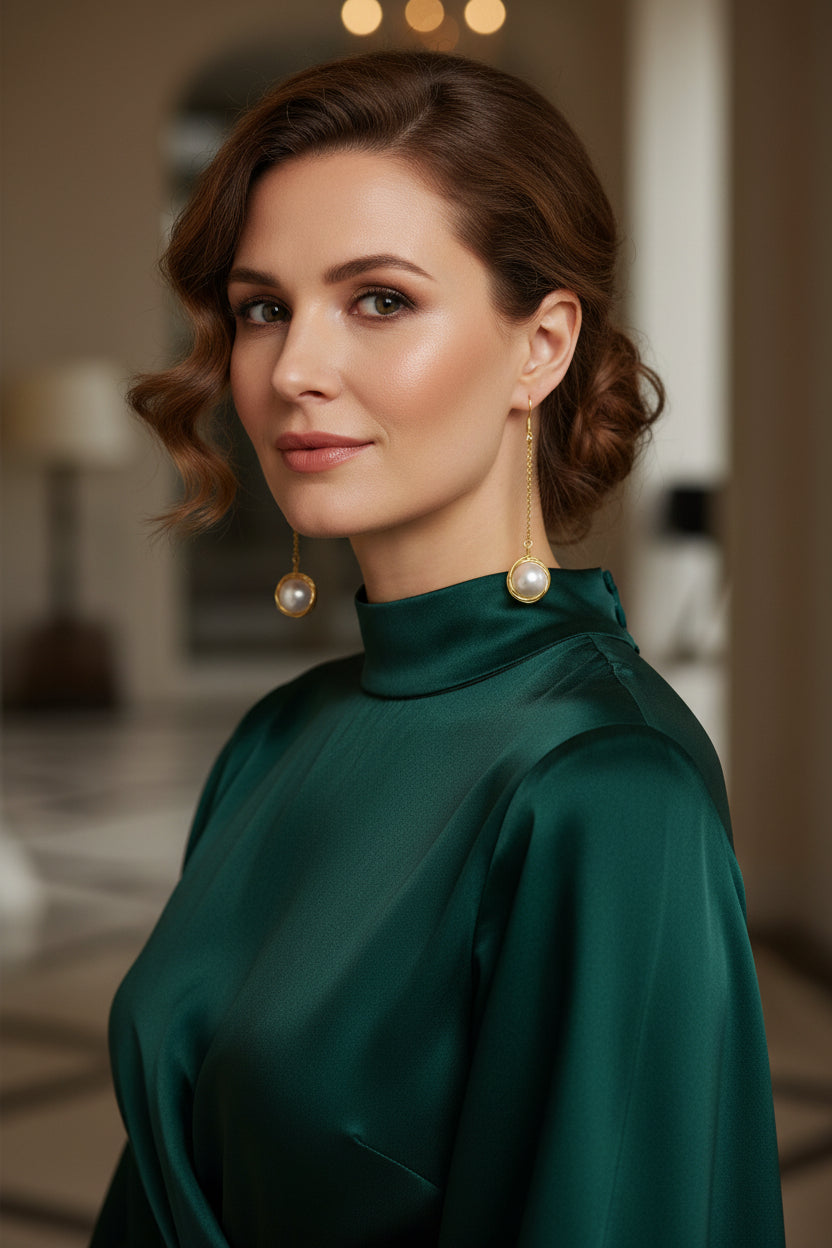 Long Pearl Earrings for Women