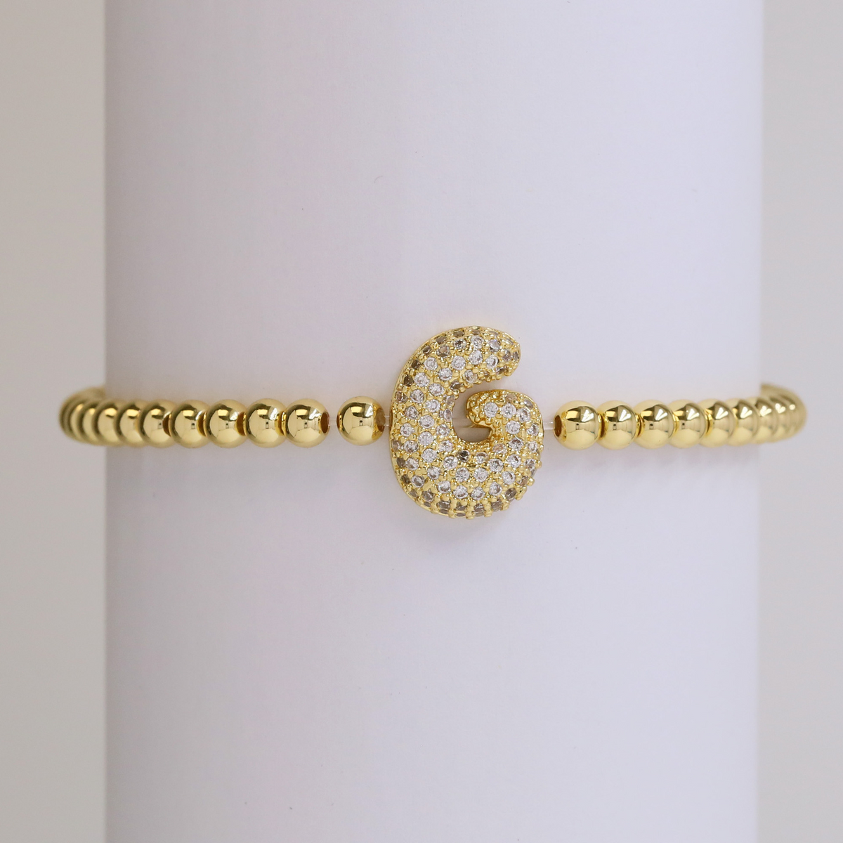Personalised Gold Letter Bracelet | 18K Gold Plated | Gemini Lulu