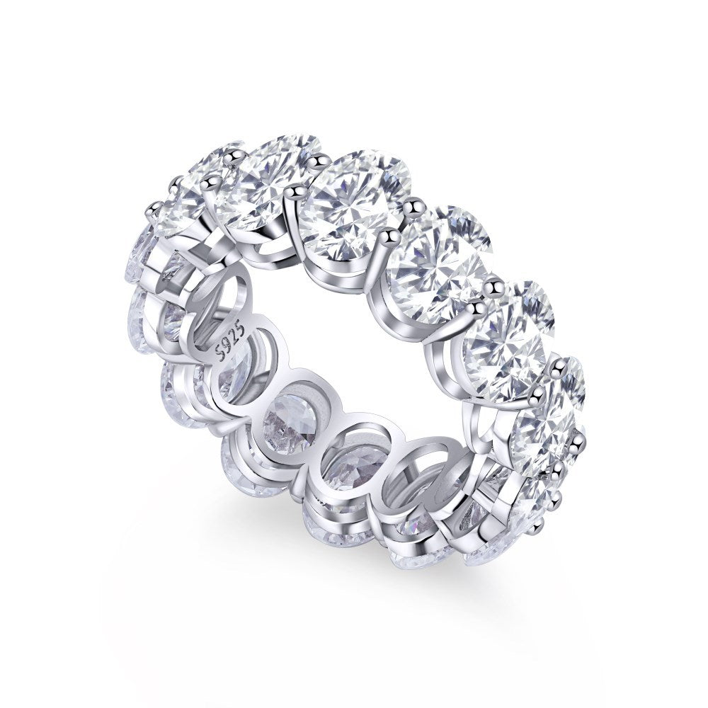 Heart & Egg Gold Plated Zircon Stacking Ring | S925 Silver | Gemini Lulu