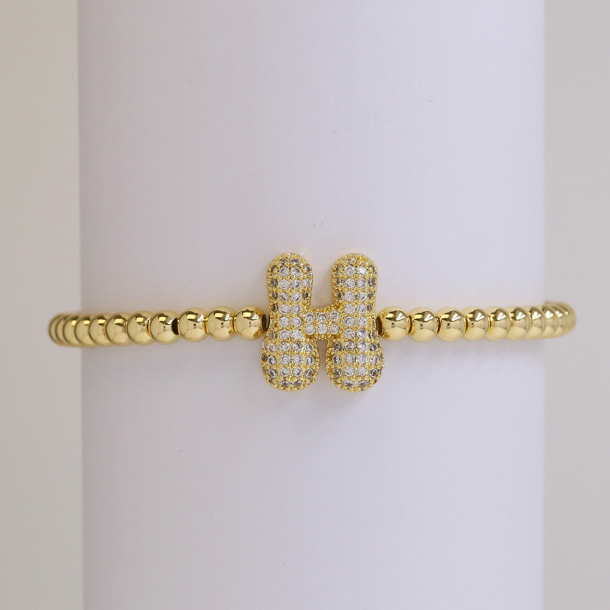 Personalised Gold Letter Bracelet | 18K Gold Plated | Gemini Lulu