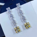 Gemini Lulu Yellow Diamond Trapezoidal Drop Earrings for Women