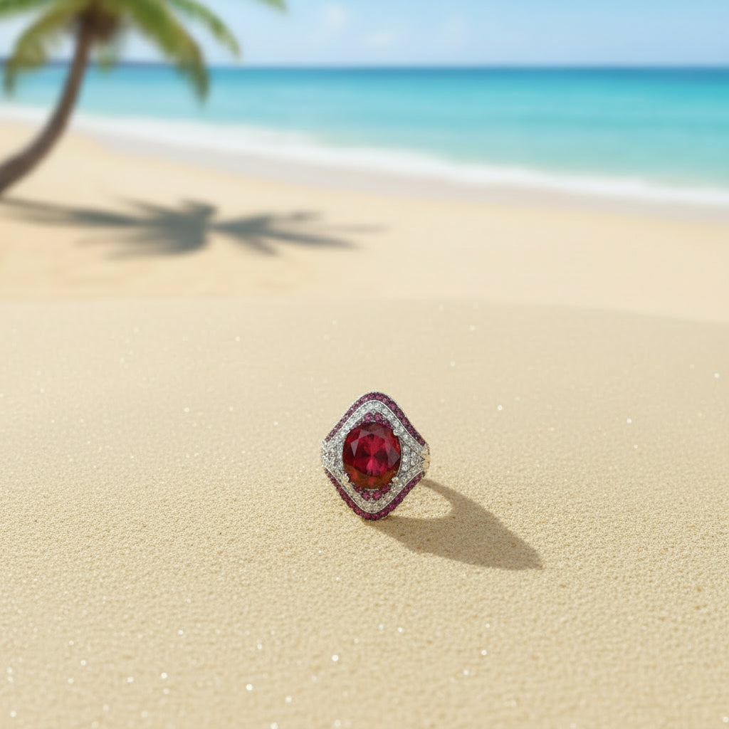 Natural Ruby Ring | 925 Sterling Silver | Gemini Lulu