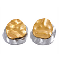 Double-Layer Organic Hammered Earrings | Gold-Plated | Gemini Lulu