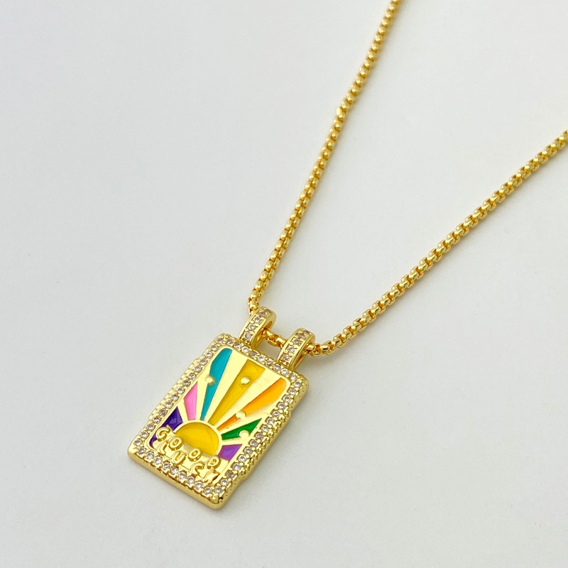 Gilded Tarot Pendant Gemini Lulu - Gemini Lulu