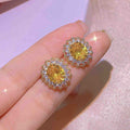 Yellow Crystal Matching Jewellery | Ring, Necklace & Stud Earrings