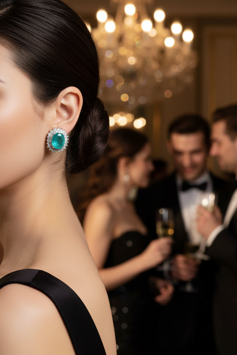 Gemstone Drop Earrings | ParaÃ­ba Tourmaline Inspired | Gemini Lulu - Gemini Lulu