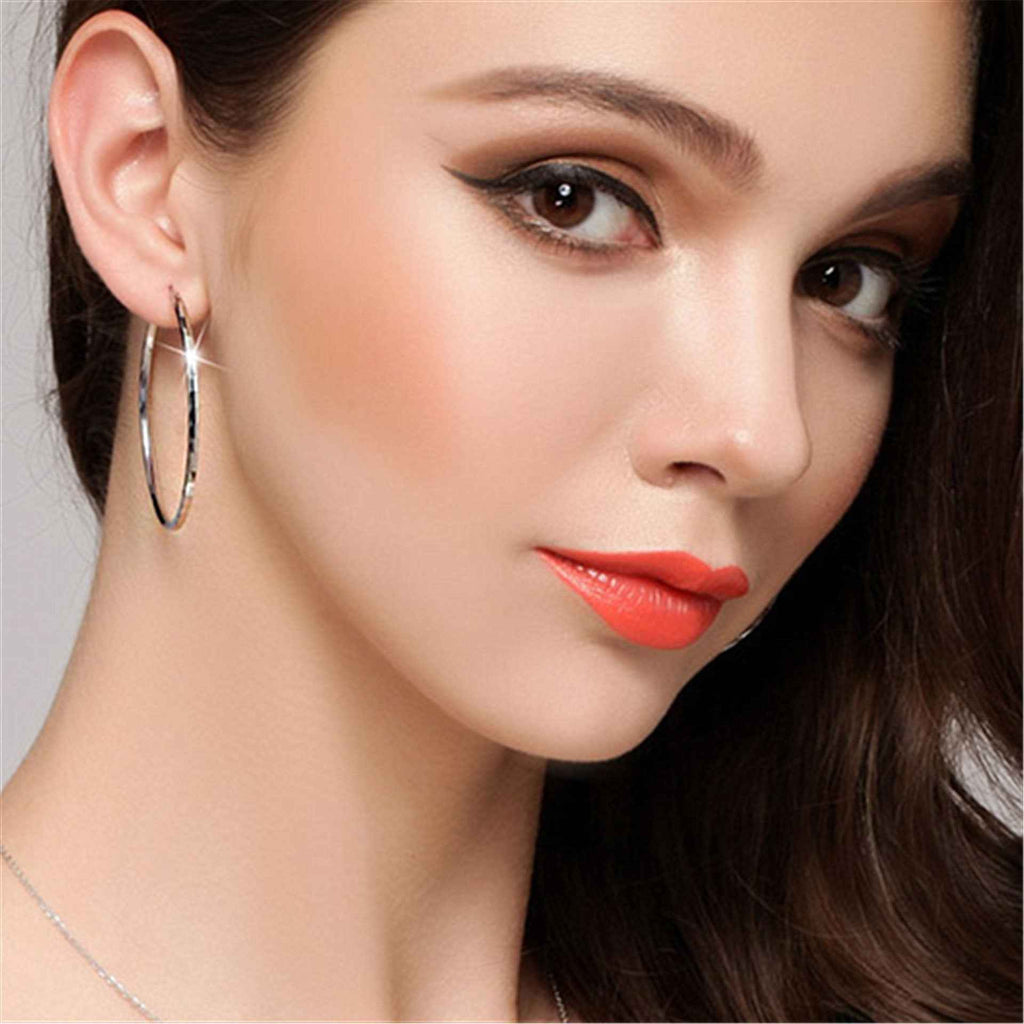 Gemini Lulu 925 Sterling Silver Hoop Earrings for Women