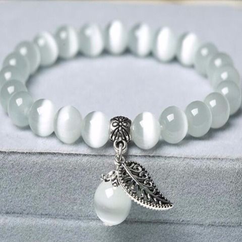 Handmade Cat's Eye Stone Natural Crystal Bracelet