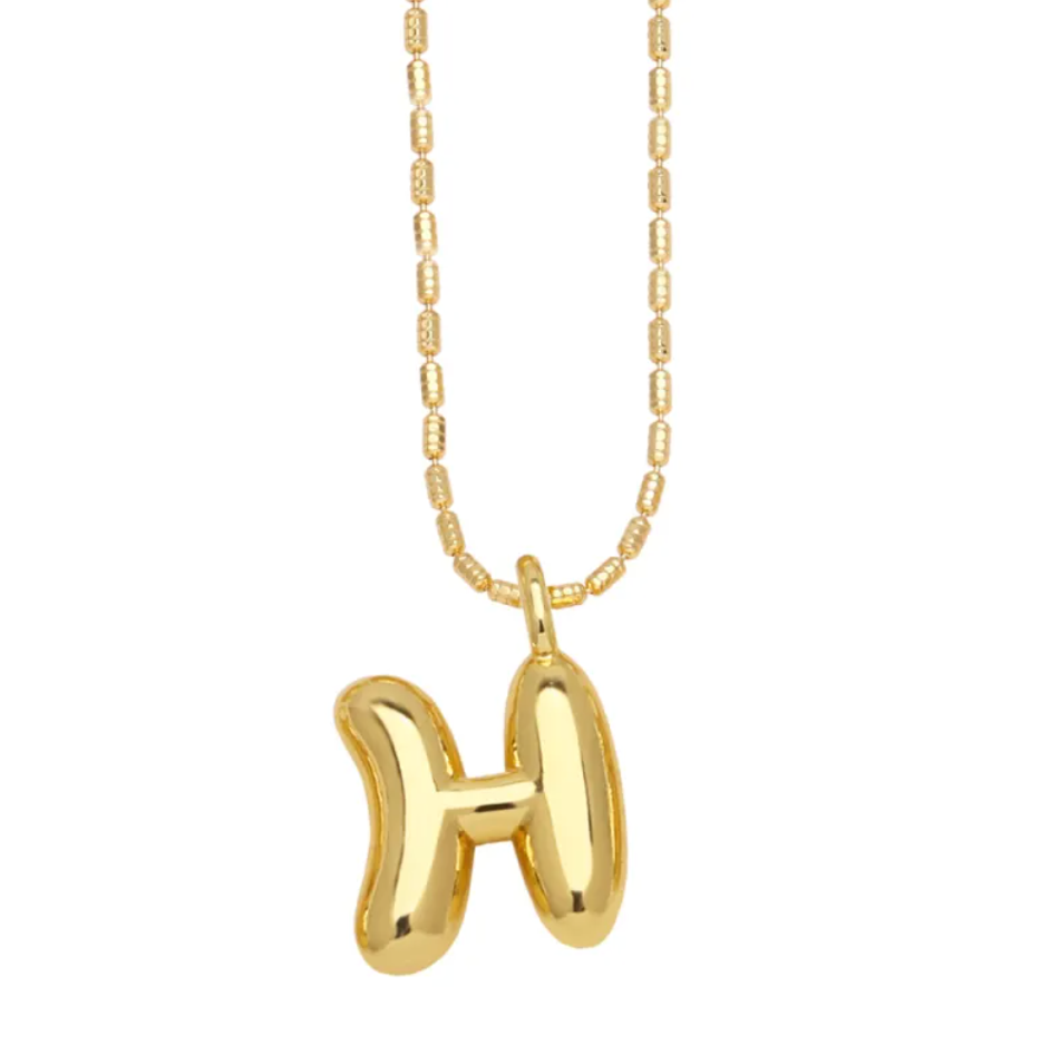 Gold Initial Pendant Necklace | Gold Plated | Gemini Lulu
