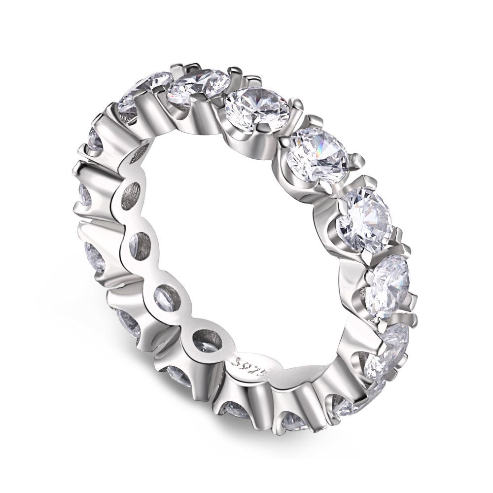 Heart & Egg Gold Plated Zircon Stacking Ring | S925 Silver | Gemini Lulu