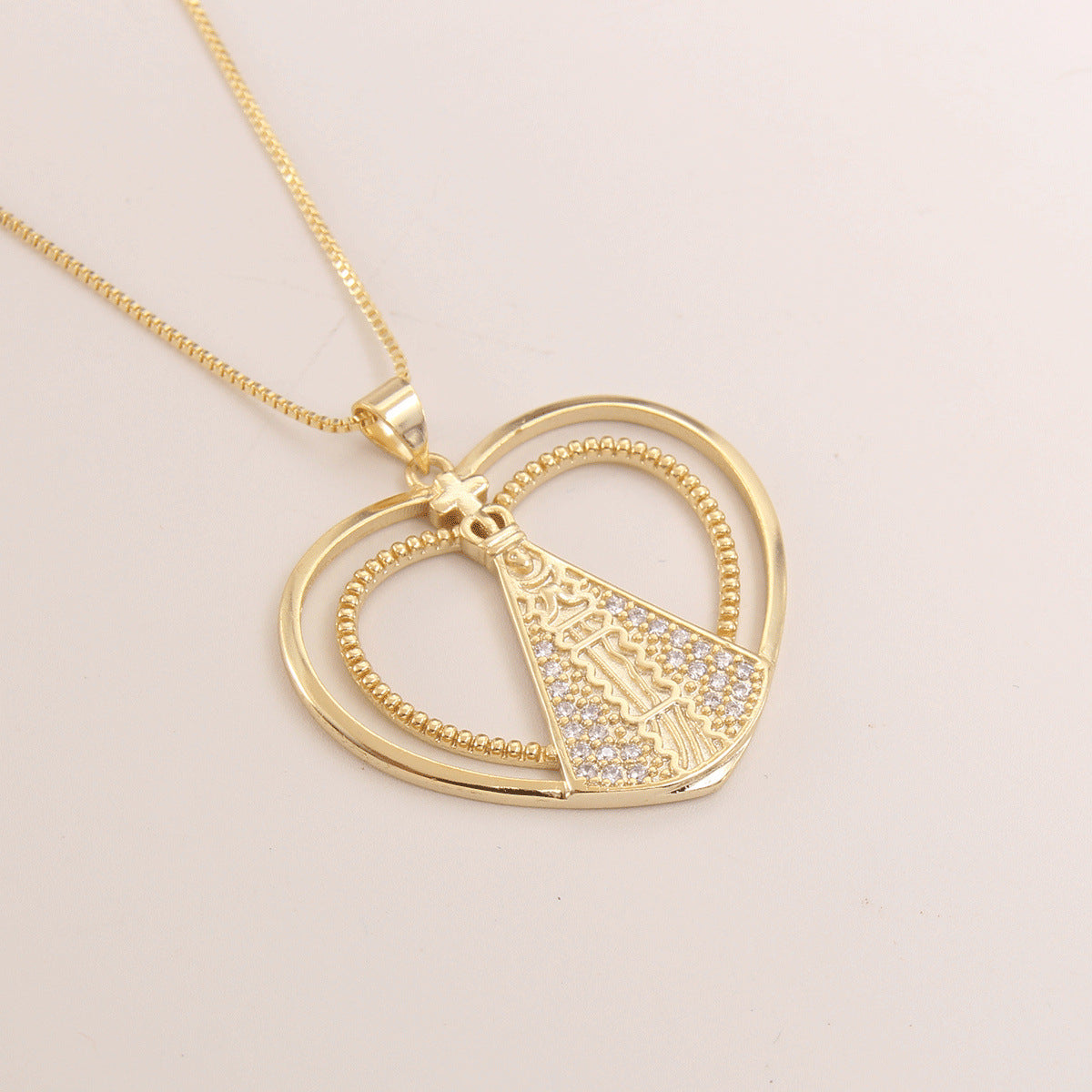 Gold Plated Zircon Cross French Retro Style | Gemini Lulu
