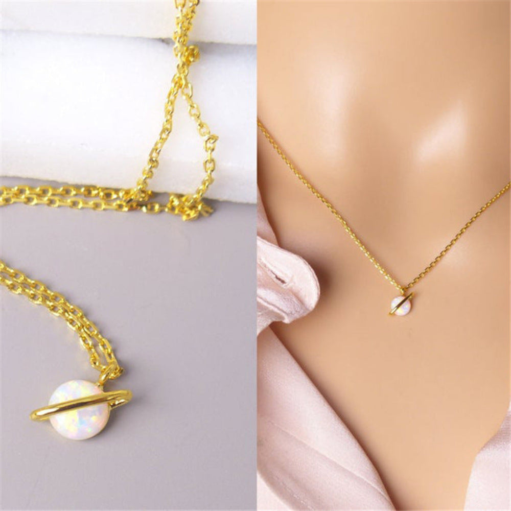 Opal Planet Necklace | 18K Gold Plated | Gemini Lulu