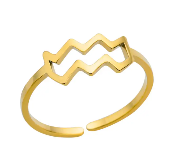 Zodiac Constellation Ring | 18K Gold Plated | Gemini Lulu