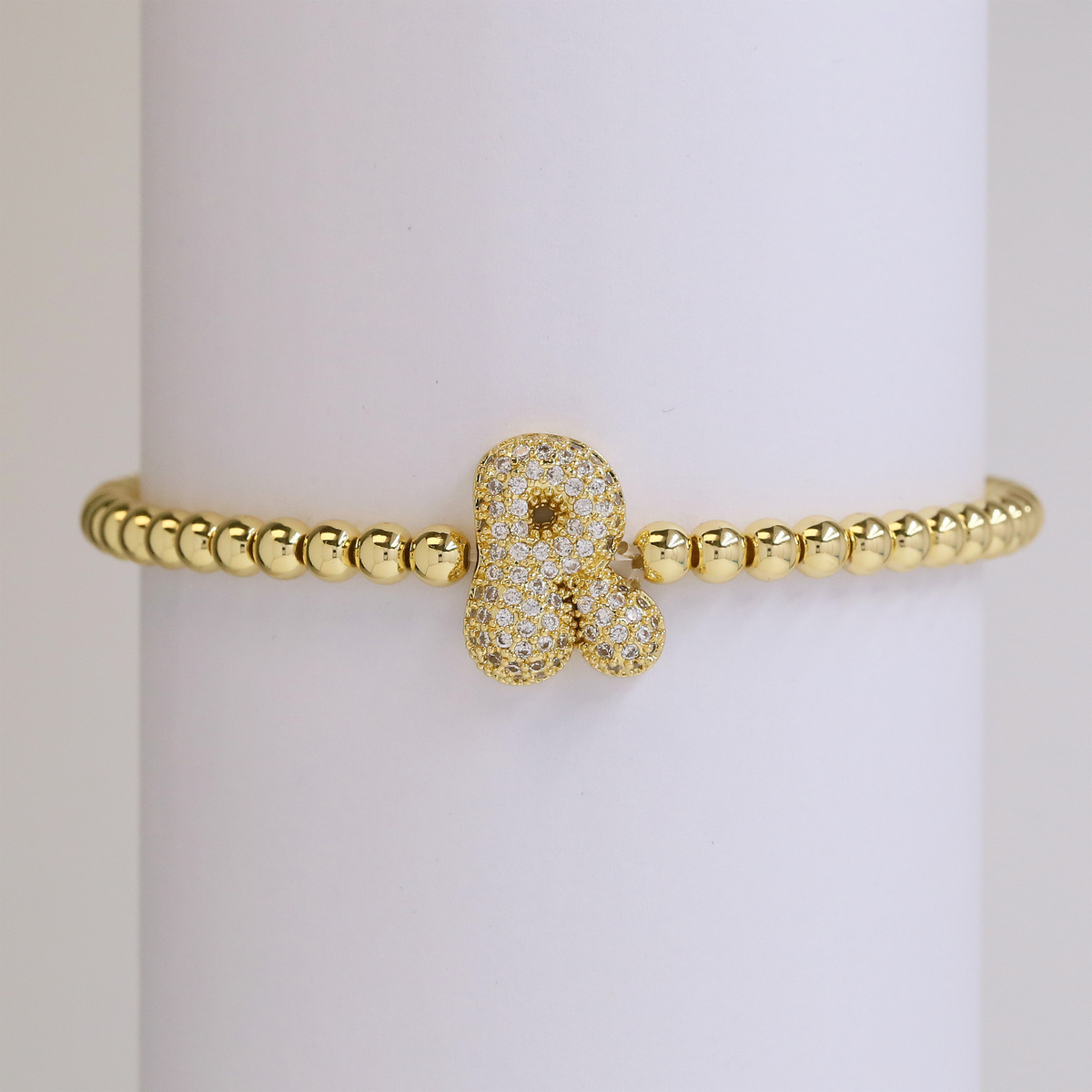 Personalised Gold Letter Bracelet | 18K Gold Plated | Gemini Lulu