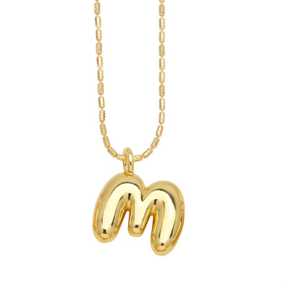 Gold Initial Pendant Necklace | Gold Plated | Gemini Lulu