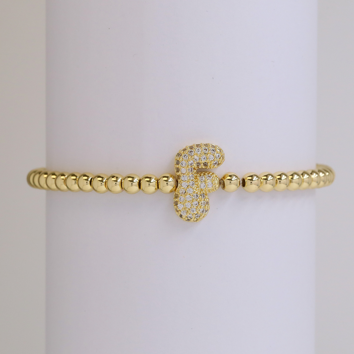 Personalised Gold Letter Bracelet | 18K Gold Plated | Gemini Lulu