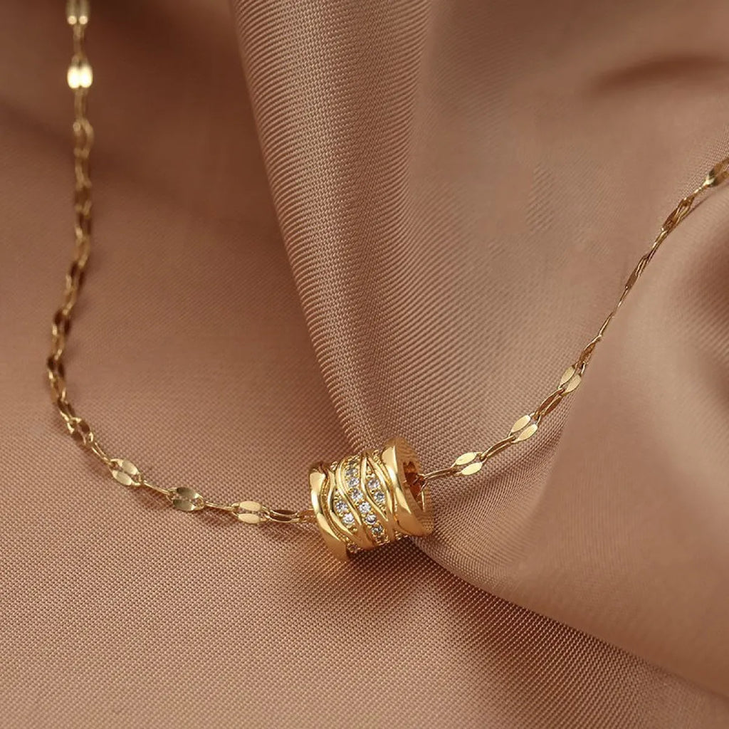 Gold Plated Clavicle Necklace | Titanium Steel | Gemini Lulu